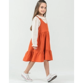 KIZ BEBE GÖMLEK DETAYLI TARÇIN ELBİSE