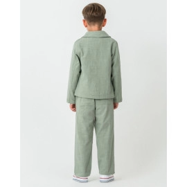 ERKEK ÇOCUK KETEN GÖRÜNÜM YEŞİL 3'LÜ TAKIM