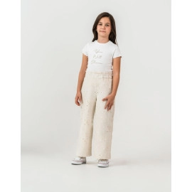 KIZ ÇOCUK  İŞLEMELİ KREM CEKET 3'LÜ TAKIM