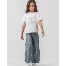 KIZ ÇOCUK DESENLİ CEKET VE DENİM PANTOLON 3'LÜ TAKIM